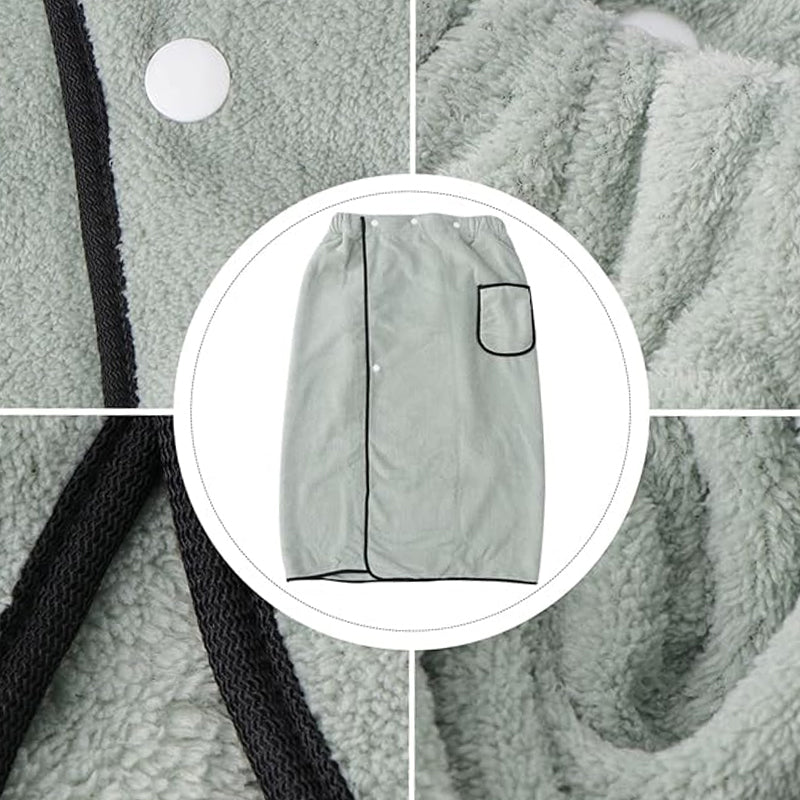 Korallenfarbener Fleece-Badehosenrock für Männer
