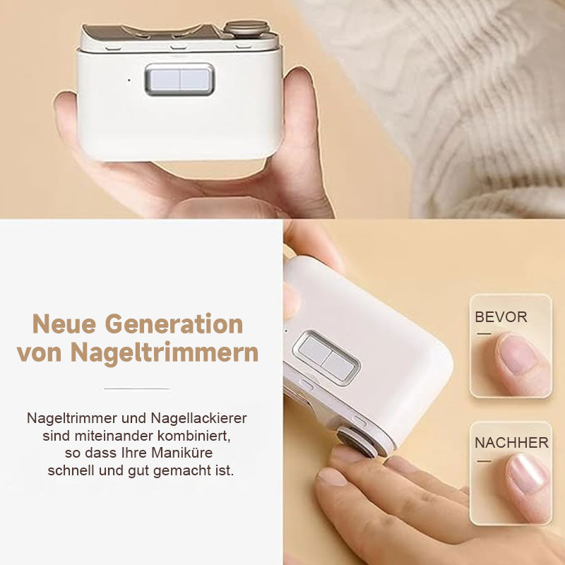 2-in-1 elektrischer Nagelpfleger zum Schneiden und Polieren.