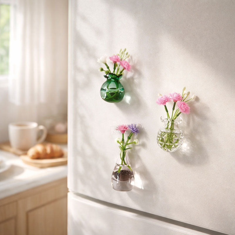 🌸 Mini Magnetic Vase Refrigerator Magnet