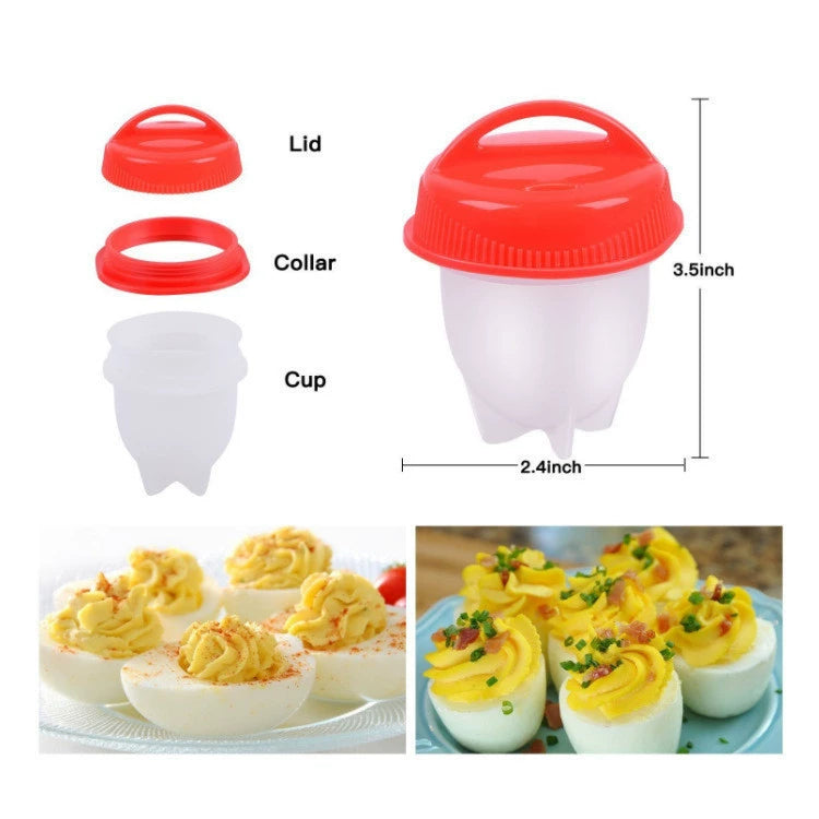 6 Pcs/Set Silikon-Ei gekocht