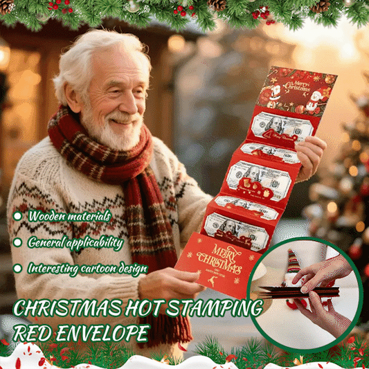 🎄Vánoční obálka s penězi a sponkou na bankovky