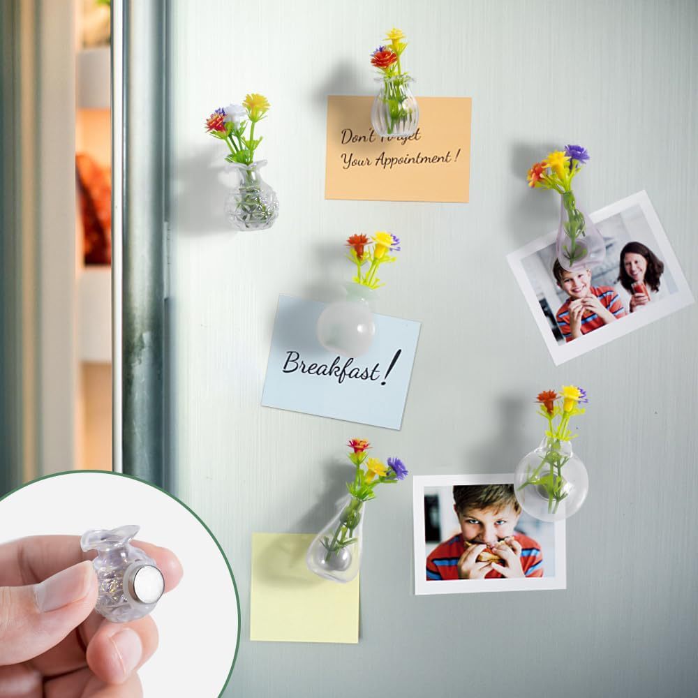 🌸 Mini Magnetic Vase Refrigerator Magnet