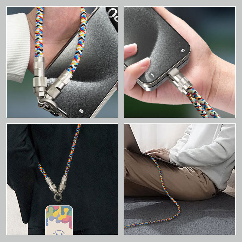 Tragbare Lanyard-Datenleitung, jederzeit schnelles Aufladen! Und das Handy geht nie wieder verloren!
