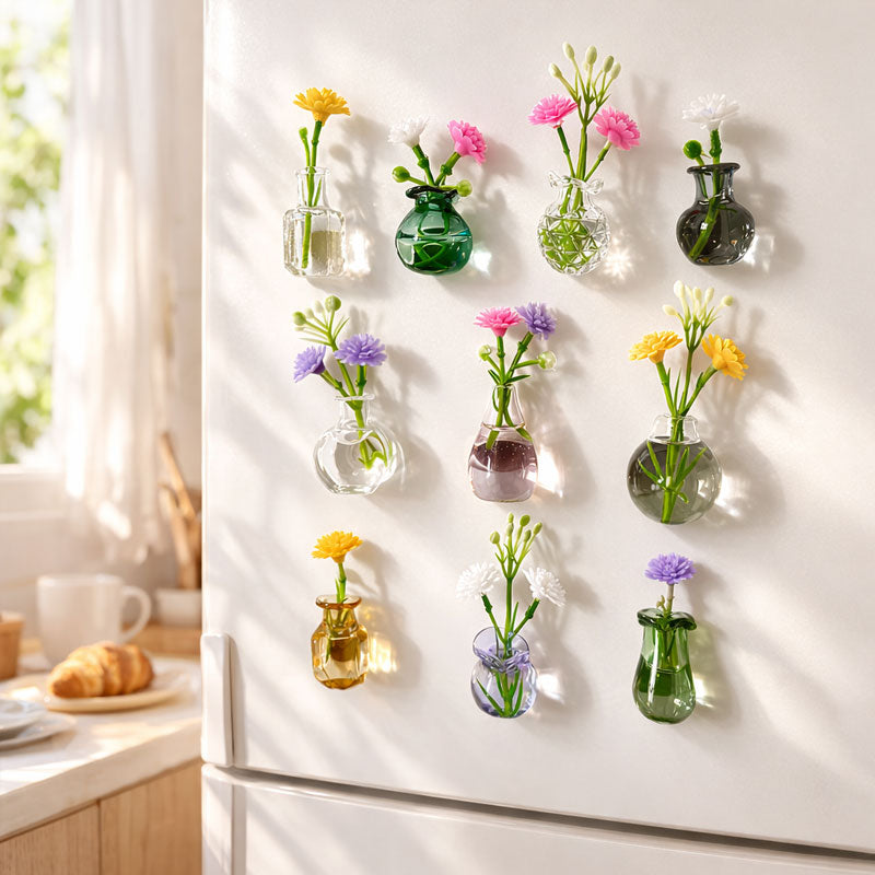 🌸 Mini Magnetic Vase Refrigerator Magnet