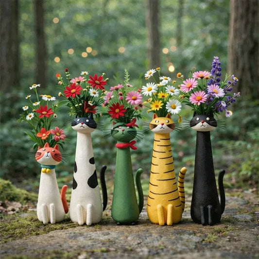 Handcrafted Quirky Cat Vase