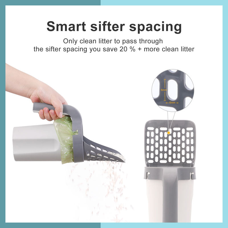 Integrated Cat Litter Shovel