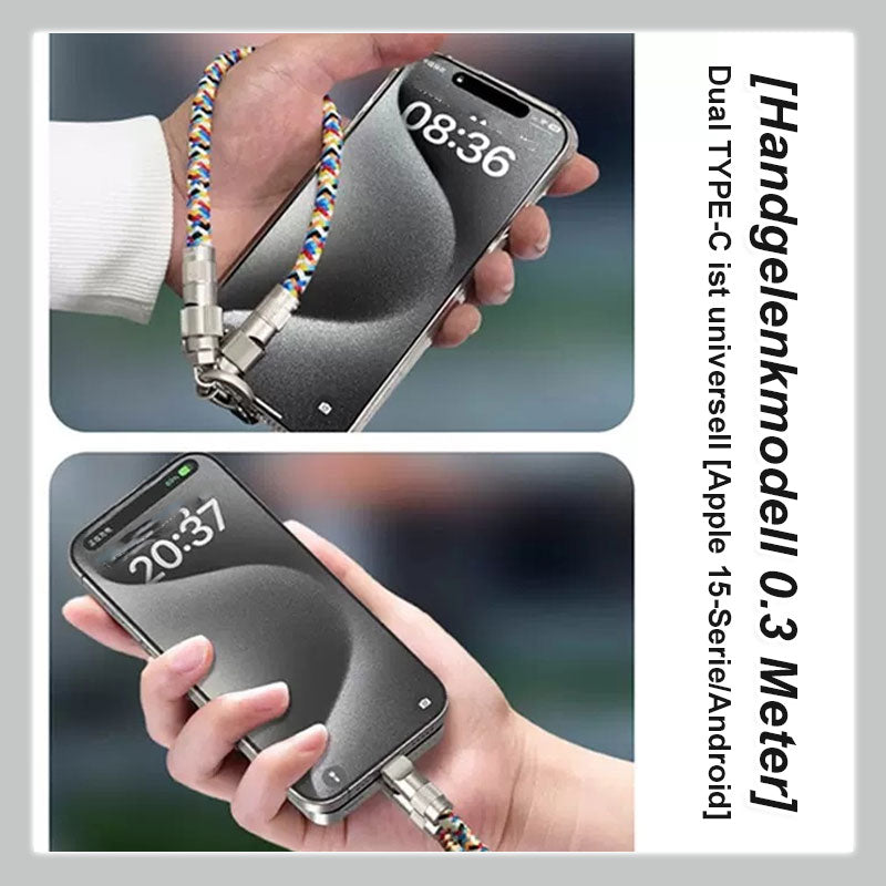 Tragbare Lanyard-Datenleitung, jederzeit schnelles Aufladen! Und das Handy geht nie wieder verloren!