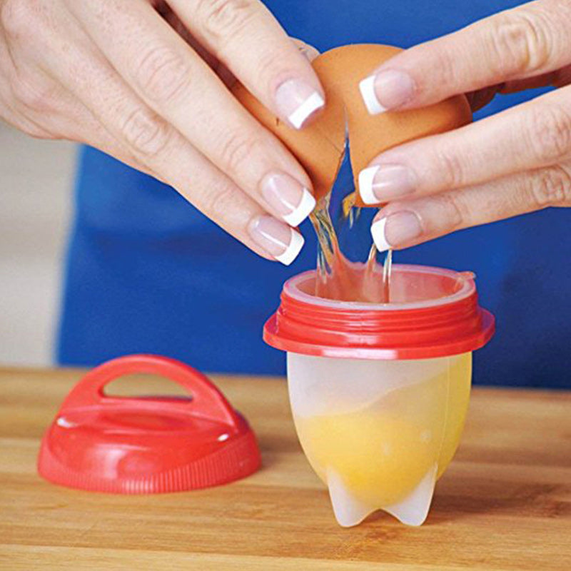 6 Pcs/Set Silikon-Ei gekocht