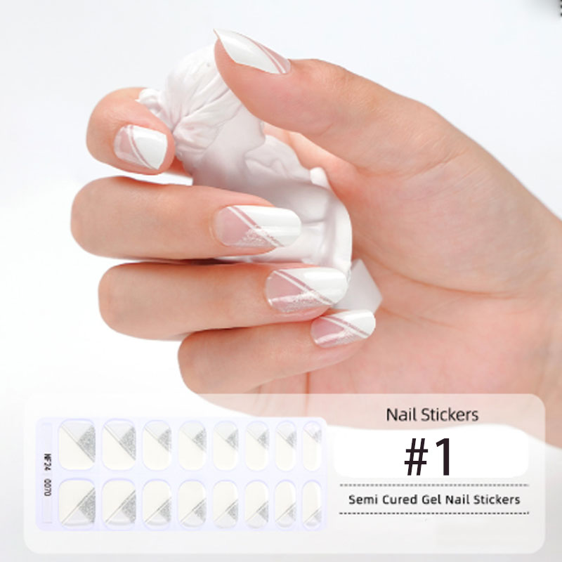 Halbgehärtete Nagelaufkleber