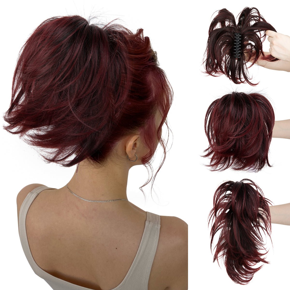 Synthetische Kralle Clip In Pferdeschwanz Haarverlängerungen DIY Haarteil Haar Bun
