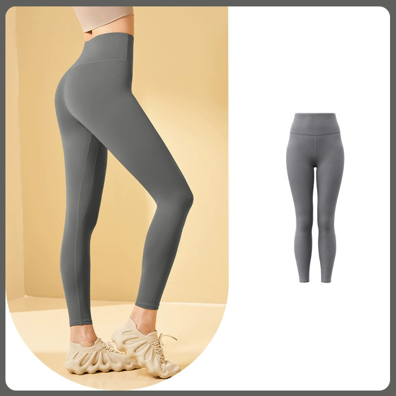 Bauchfreie Workout-Leggings mit hoher Taille