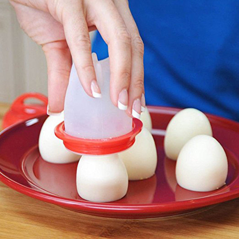 6 Pcs/Set Silikon-Ei gekocht