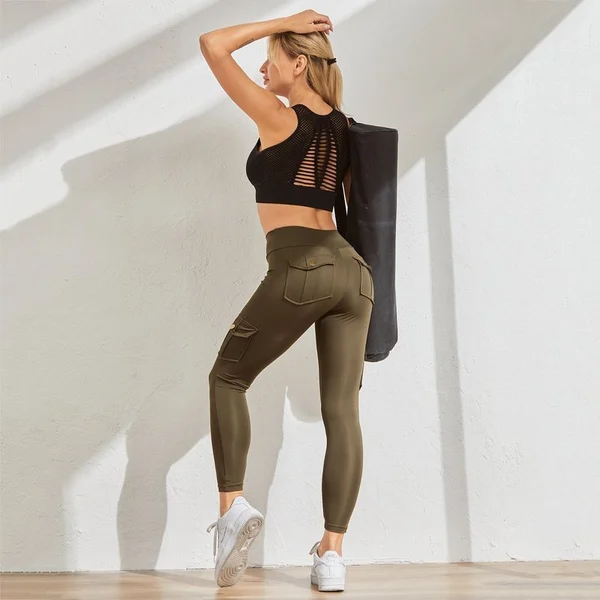 🔥45% RABATT🔥Damen Tasche Sexy Stretch Leggings Fitness Track