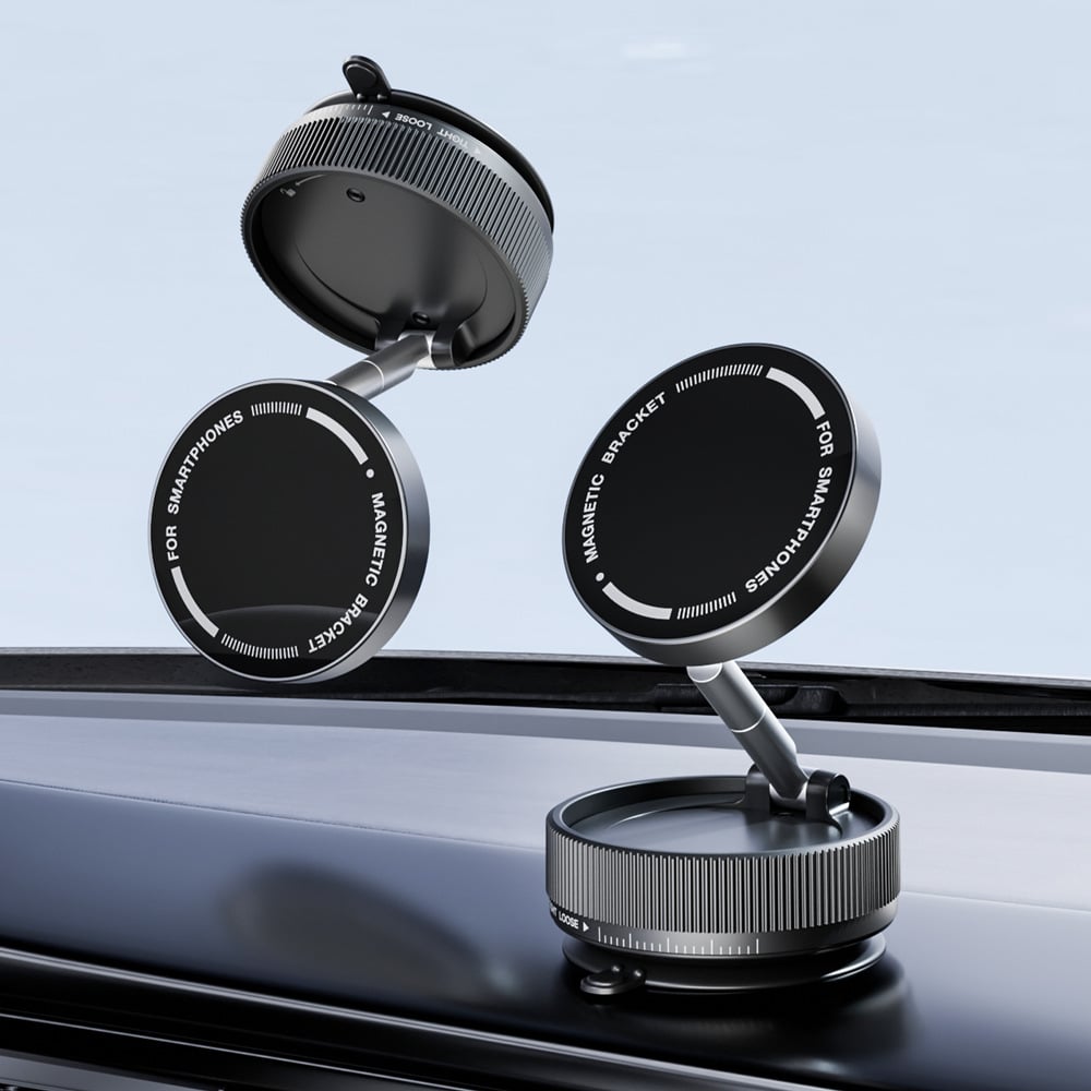 🚗📱Magnetische Telefonhalterung, Saugnapf-Autohalterung, Vakuum-Telefonhalterung mit Ein-Schritt-Verschluss