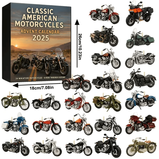 🔥Poslední den 49% SLEVA -2025 Americký motocyklový adventní kalendář