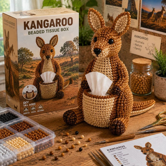 🔥Last Day 50% OFF 🦘Beaded Animal Tissue Box DIY Kit