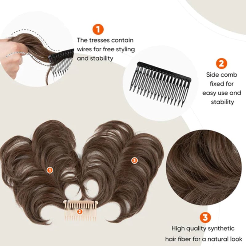 🥰Der beste Seitenkamm Clip in Haar-Accessoires-Perücke✨