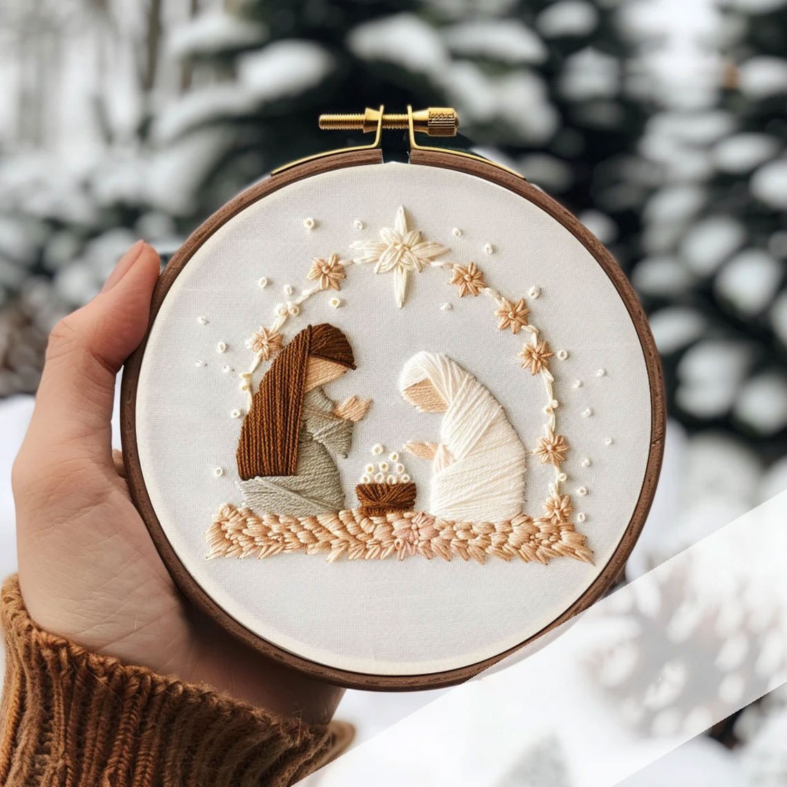 Letzter Tag 49% OFF - Krippen Stickerei Kit