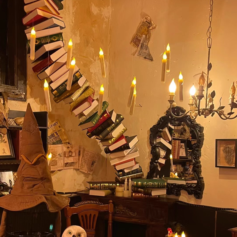 Halloweenová kouzelná hůlka s dálkovým ovládáním a plovoucí LED světlem