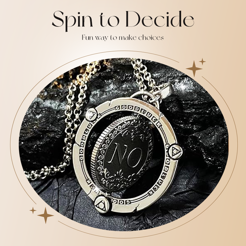 📢📢50% OFF !!!⏰Unisex Retro Spinning Decision Coin Necklace