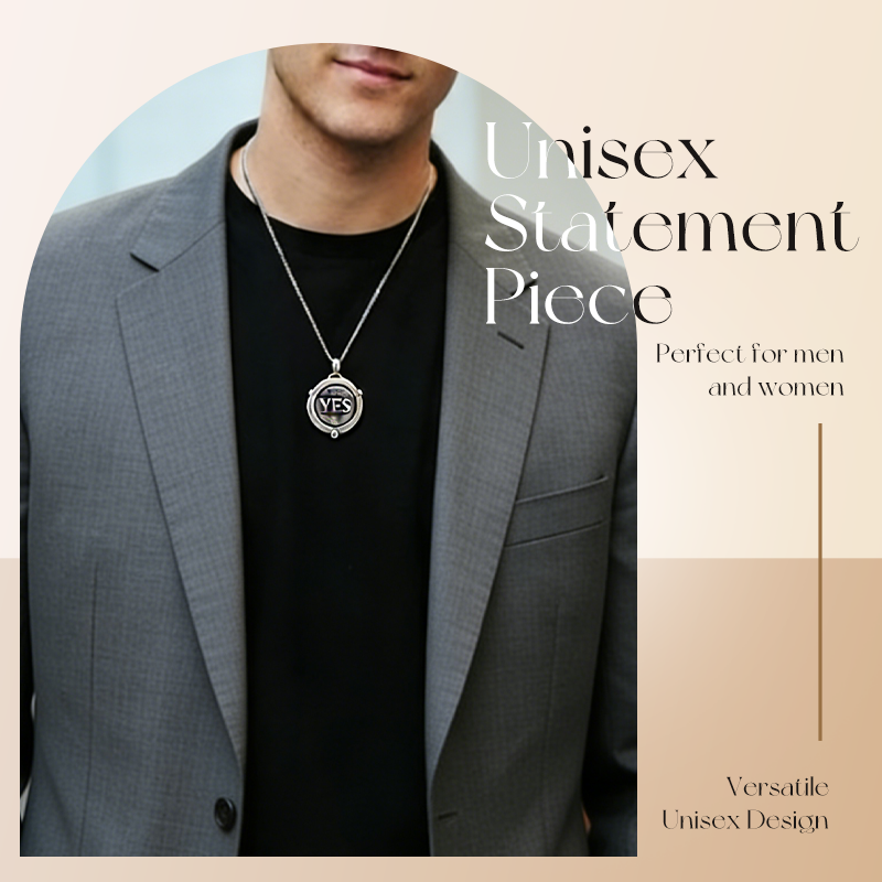 📢📢50% OFF !!!⏰Unisex Retro Spinning Decision Coin Necklace