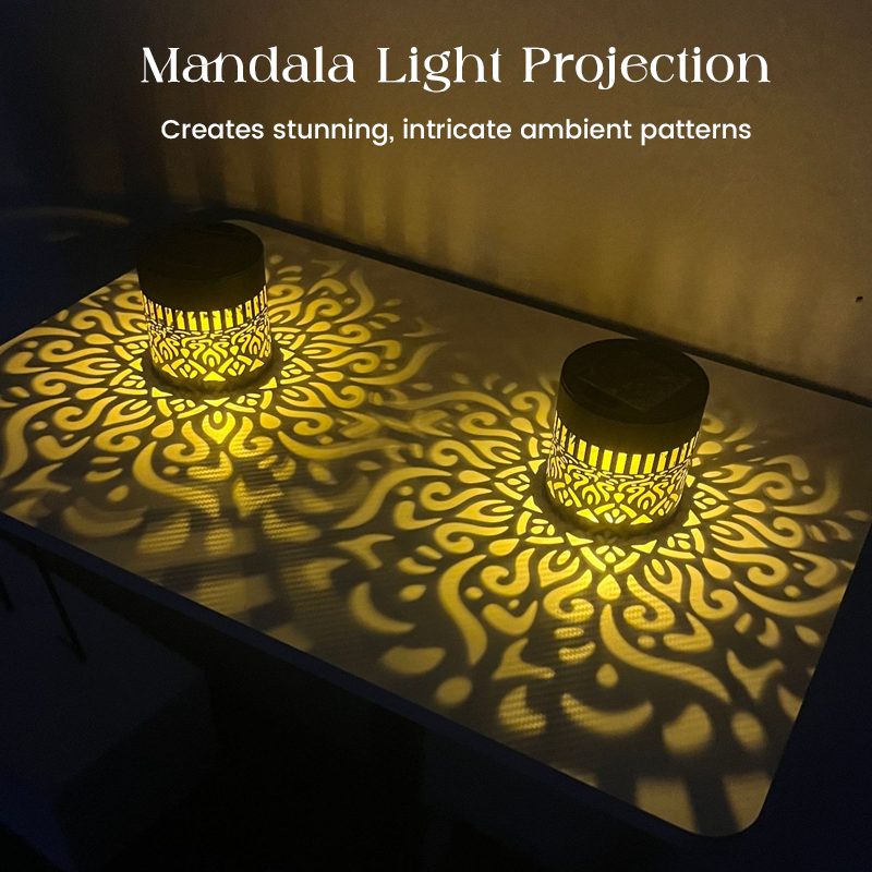 ☀️ Solar Mandala Light for Garden & Patio – 2-in-1 Floor Lamp & Wall Light – Ornamental Light Decoration with Vintage Effect – Rustproof & Durable