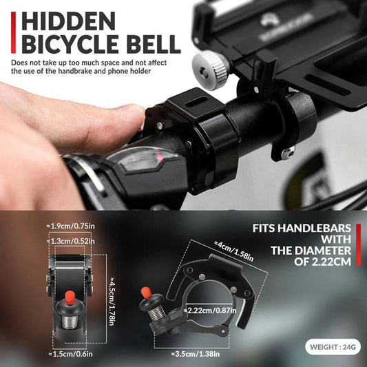 🚲🔔 Invisible aluminium bike bell – Ideal for mountain bikes, a handy bike accessory