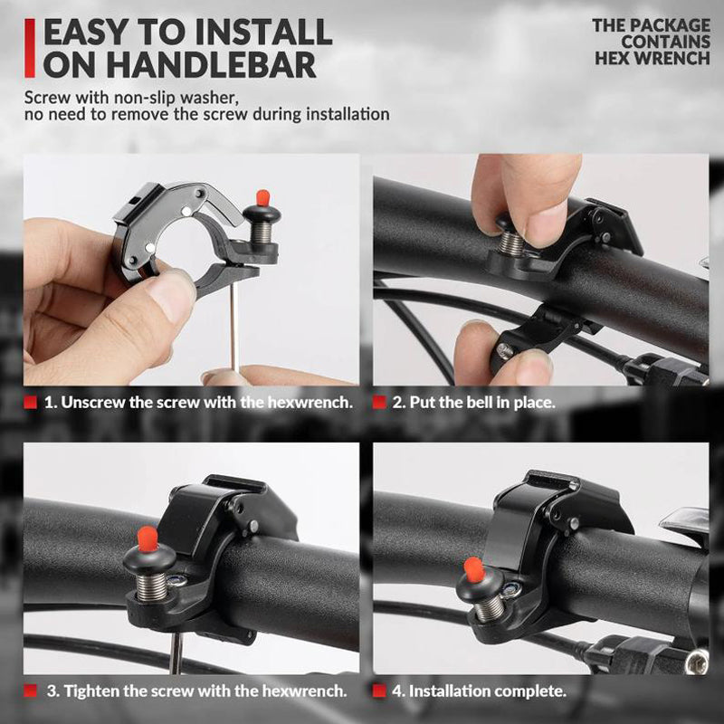 🚲🔔 Invisible aluminium bike bell – Ideal for mountain bikes, a handy bike accessory